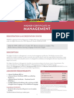 Management: Higher Certificate in