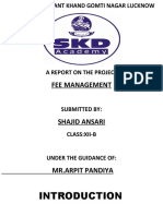 A Report On Fee Management Project Class 12