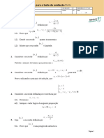 Preparação para teste de matemática