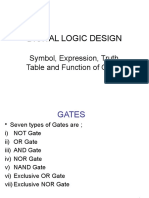Digital Logic Design: Symbol, Expression, Truth Table and Function of Gates