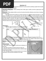 Minimum Deviation Angle Experiment | PDF | Refraction | Electromagnetic ...