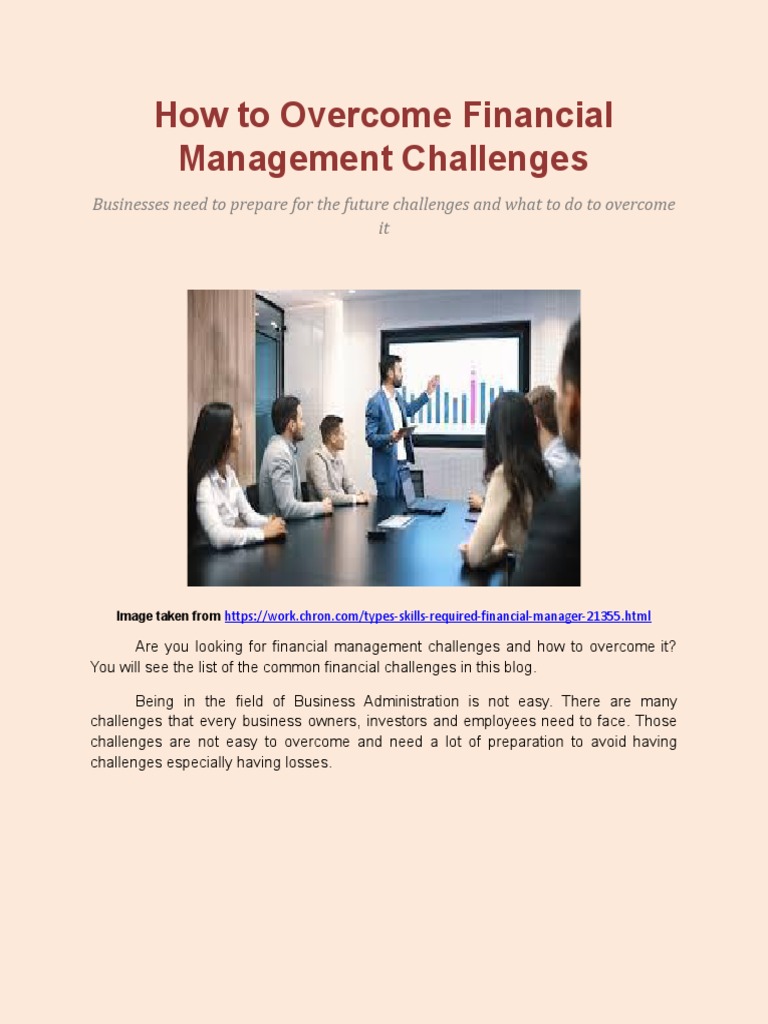Overcoming Financial Management Issues | PDF | Cash | Bookkeeping