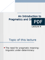 An Introduction To Pragmatics and Discourse