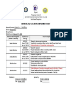 Individual Daily Log and Accomplishment Report