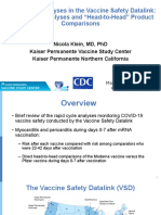 Myocarditis Analyses in The Vaccine Safety Datalink: Rapid Cycle Analyses and "Head-to-Head" Product Comparisons