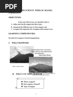 Earth and Life Science - Week 3B: Magma Formation Objectives