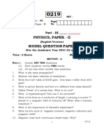 Physics II (EM) Model Paper