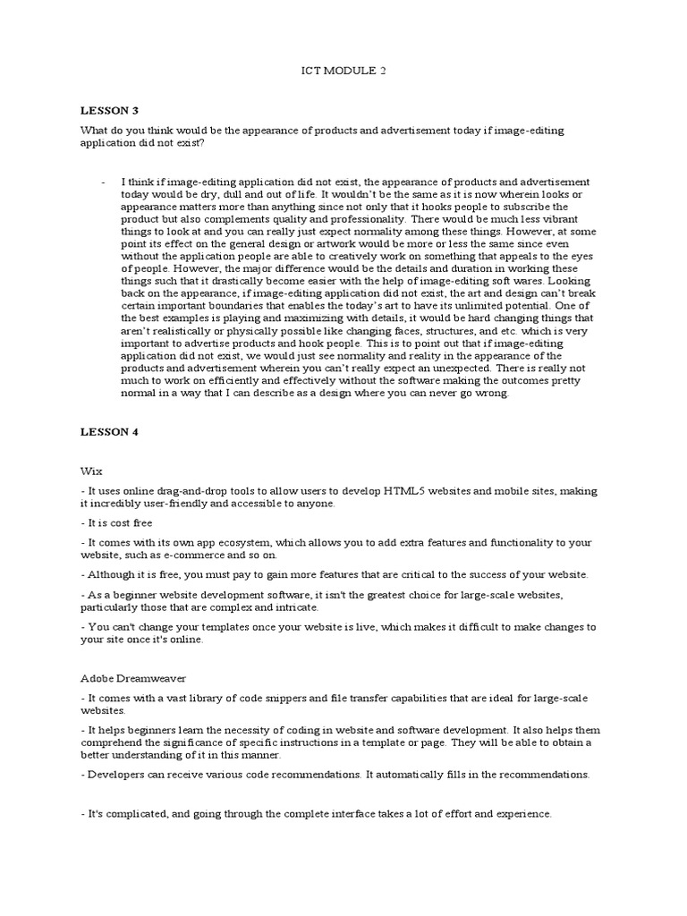 Ict Module 2 | PDF