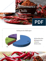 Export Performance of Chilli: Presented By: Ch. Vaghdevi (F20006)