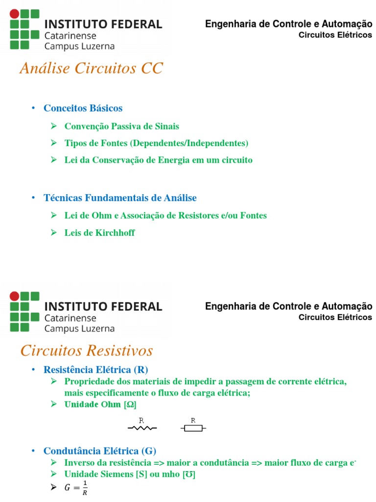 Análise de Circuitos Elétricos CC | PDF | Rede elétrica | Eletricidade