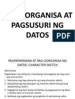 Pag-Oorganisa at Pagsusuri NG Datos