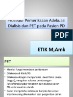 Prosedur Pemeriksaan Adekuasi Dialisis Dan Pet Pada Pasien PD Fix