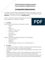 Indicaciones para El Trabajo Aplicativo