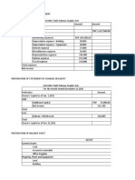 Prepare The Income Statement, Statement in Changes of Owner's Equity and Balance Sheet.