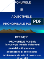 Pronumele Și Adj Pronominal Posesiv