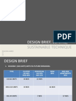 Design Brief, Zoning,: Sustainable Technique