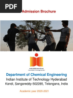 PHD Admission Brochure: Department of Chemical Engineering