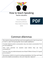 How to teach Speaking