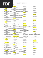 Relative Clause 2 MCQ