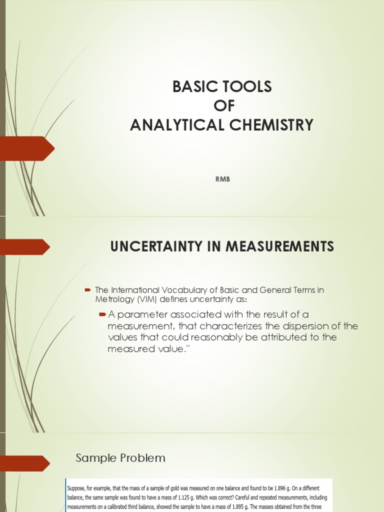 Analytical Measurement | PDF | Concentration | Mole (Unit)