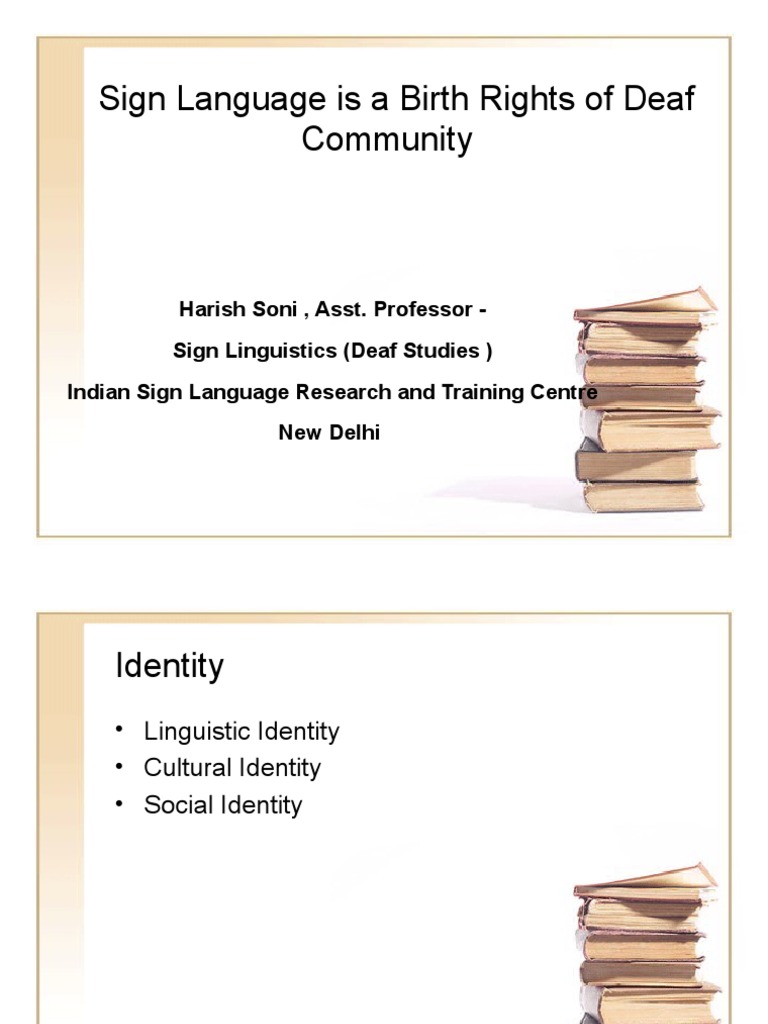 Sign Language Rights for the Deaf Community | PDF | Accessibility ...