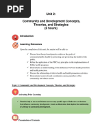 Unit 2: Community and Development Concepts, Theories, and Strategies (6 Hours)