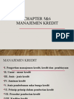 Chapter 5&6 Manajemen Kredit