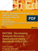 DAT254: Developing Analysis Services Applications Using Microsoft® Office XP