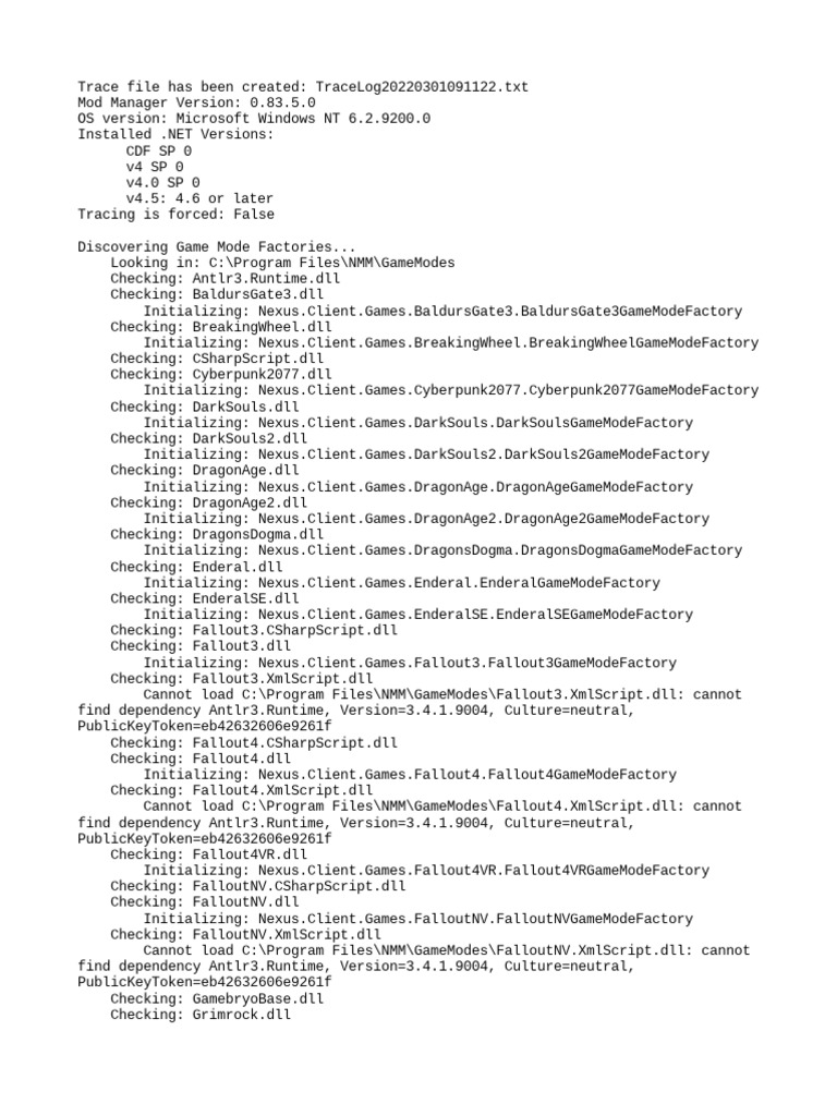 Trace Log 20220301091122 | PDF | Computer Programming | Microsoft Windows