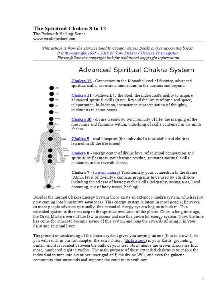 The Spiritual Chakra 8 To 12 | PDF | Chakra | Soul