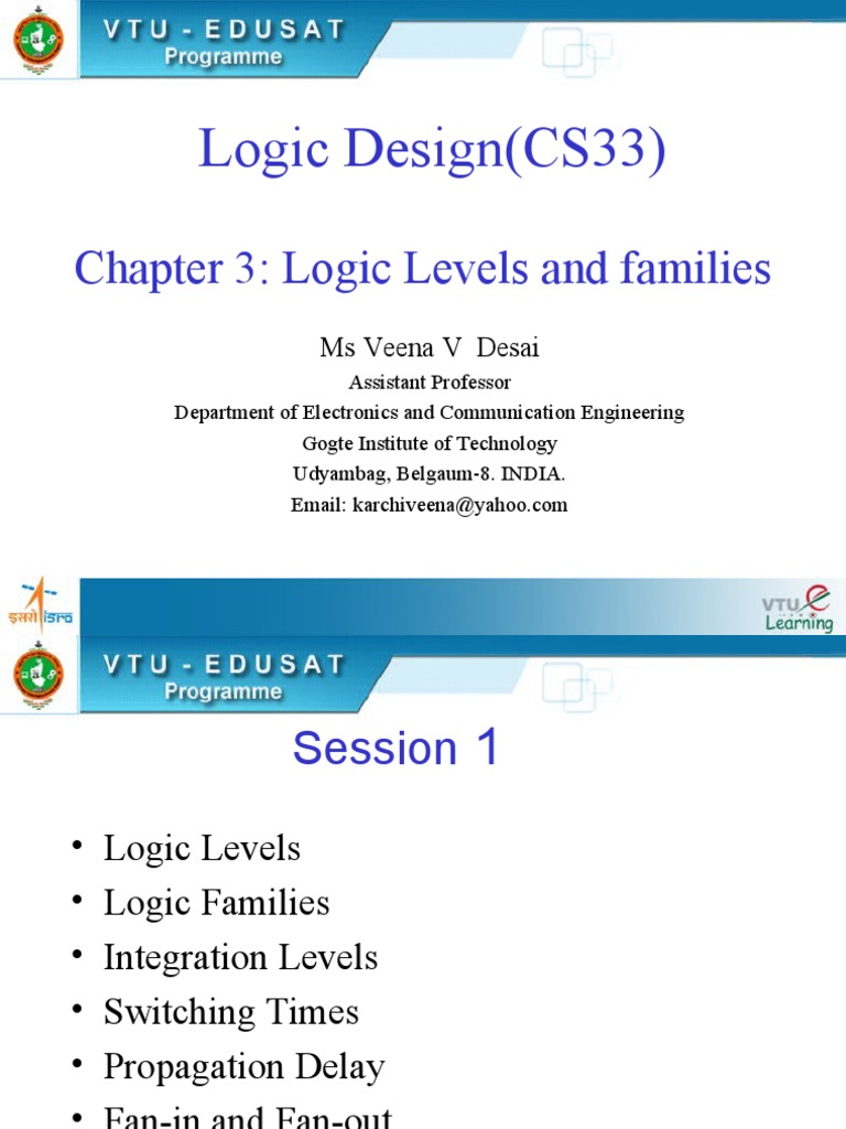 Logic Levels and Families(CS33) Chapter 3 Summary | PDF | Logic Gate ...