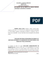 Pet Inicial - Danos Morais em Decorrência de Cancelamento Unilateral Do Plano de Saúde