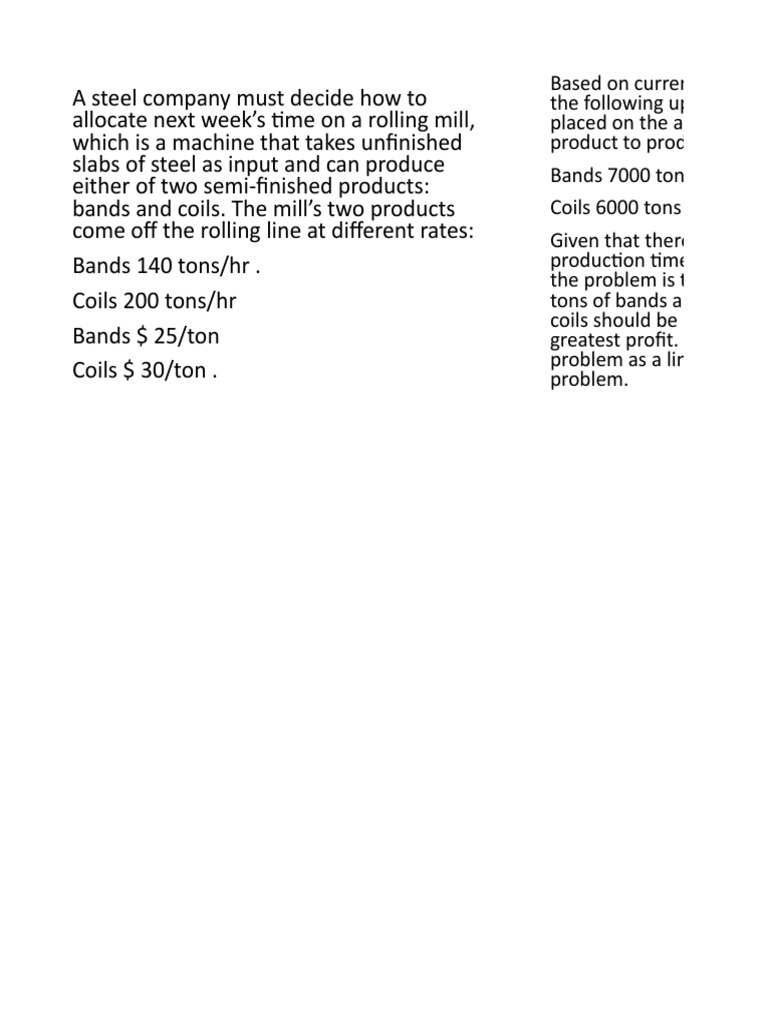 Tarea 1. Linear Programming - Manufacturing Problem | PDF