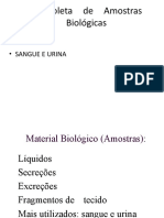 Coleta de Amostras Biológicas: Sangue e Urinas