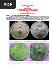 Lion Types and Die Varieties On 2 Rs NI Coins