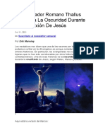 El Historiador Romano Thallus Menciona La Oscuridad Durante La Crucifixión de Jesús