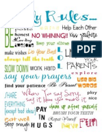 Family Rules Color PDF Coffee Clean Cupcake