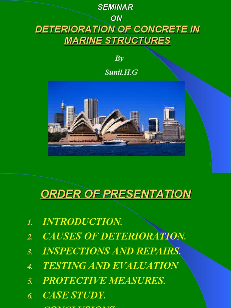 Concrete Deterioration in Marine Structures | PDF | Corrosion | Concrete