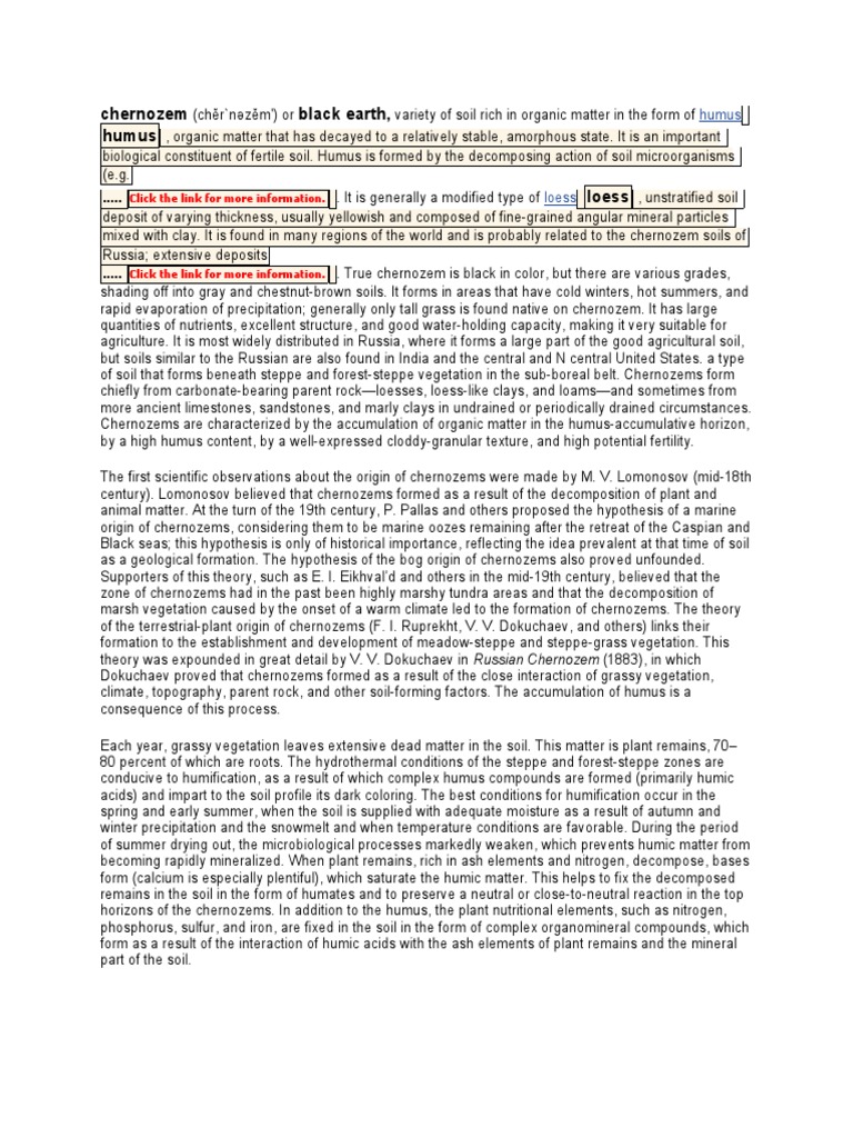 Chernozem | PDF | Soil | Physical Geography