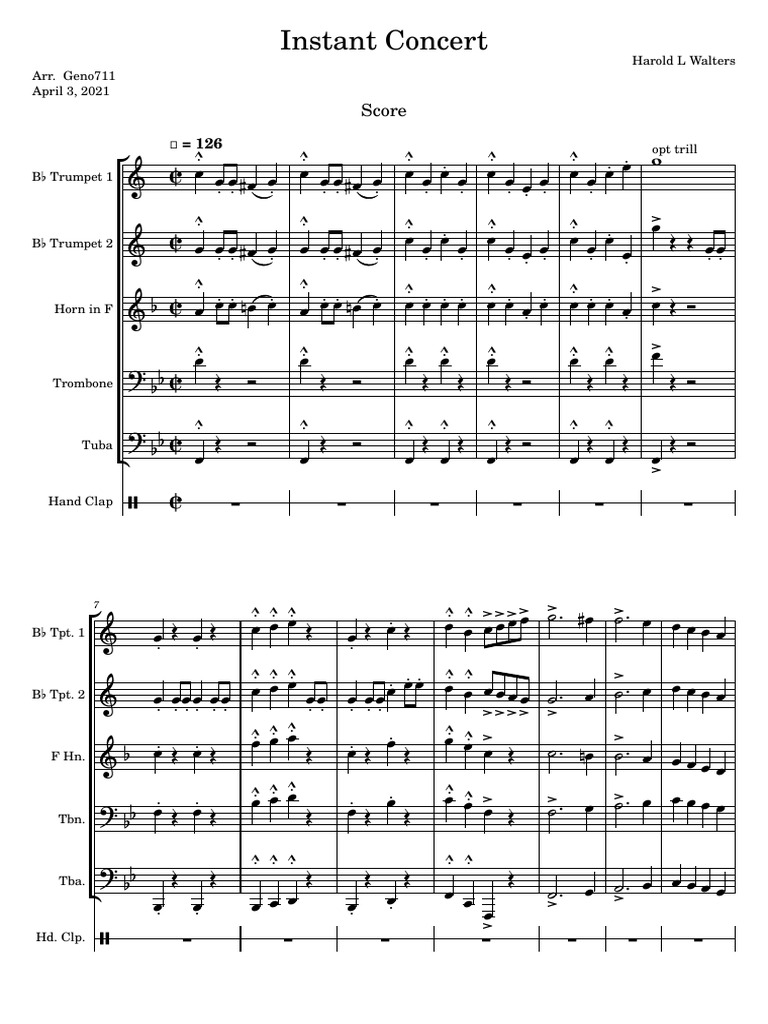 Instant Concert by Harold L. Walters - YouTube
