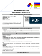 Material Safety Data Sheet: Patton & Reeder 'S Reagent MSDS