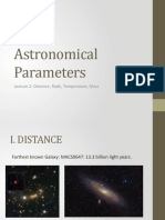 Lecture 2 6 Astronomical Parameters