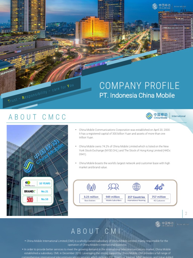 CMI Indonesia Company Profile 中国移动印尼公司英文介绍 PDF Cloud Computing
