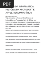 Piratas Do Vale Do Silicio - Resumo | PDF | PCs (computadores) | Microsoft