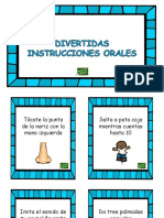 Tarjetas Divertidas de Instrucciones Orales