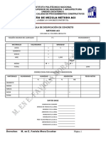 Tabla Dosificacion de Concreto