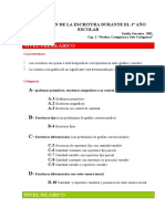 Evolución de La Escritura Durante El 1º Año Escolar