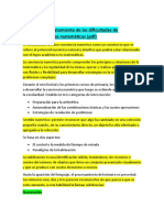 Diagnóstico y Tratamiento de Las Dificultades de Aprendizaje de Las Matemáticas