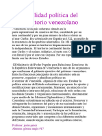 Realidad Política Del Territorio Venezolano