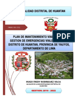 Plan de Mantenimiento Vial